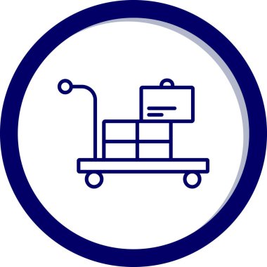 El arabası. Web simgesi basit illüstrasyon