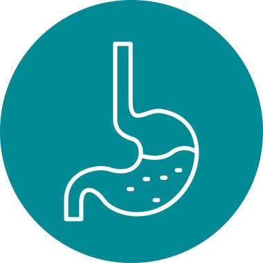 İnsan vücut organı çizgisi ve biçim simgesi