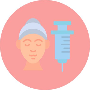 Şırıngalı bir kadının vektör çizimi