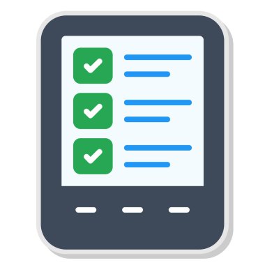 Simge vektör illüstrasyonunu listele