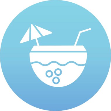 Kokteyl simgesinin vektör illüstrasyonu