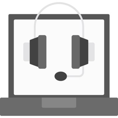 kulaklık düz vektör simgesi