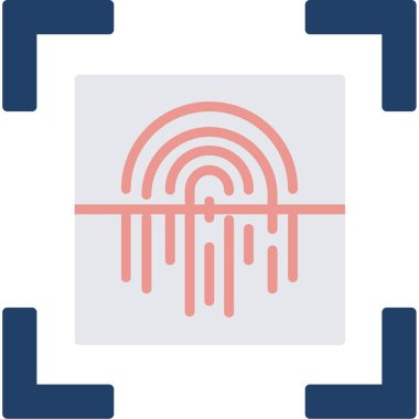 Parmak izi modern simgesinin vektör çizimi