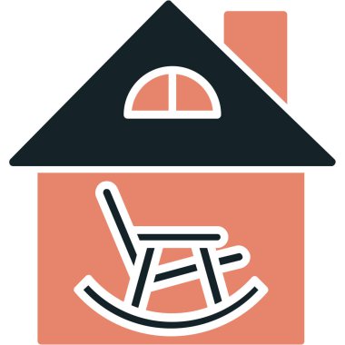 Ev. Web simgesi basit illüstrasyon