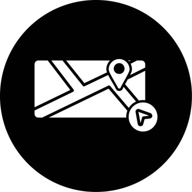 konum haritası simgesi, vektör illüstrasyonu