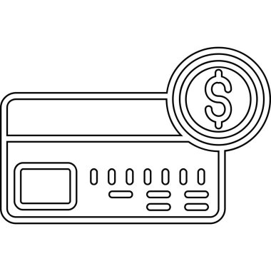 para ve ödeme simgesi, satır biçimi