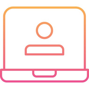 Bilgisayar. Web simgesi basit illüstrasyon