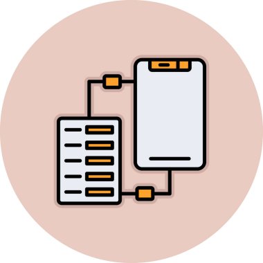 Pil. Web simgesi basit illüstrasyon