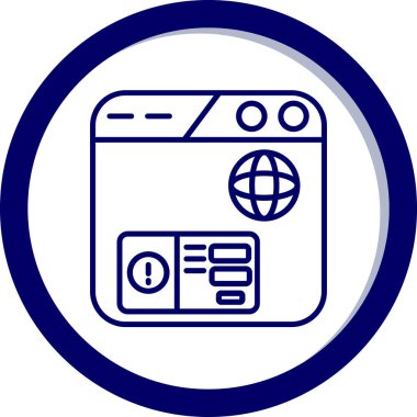 Tarayıcı. Web simgesi basit illüstrasyon