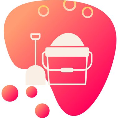 Barbekü düz simgesi, vektör illüstrasyonu