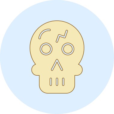 Kafatası. Web simgesi basit illüstrasyon