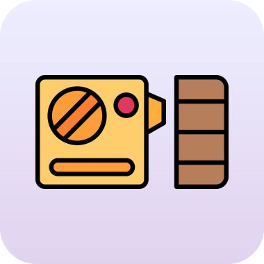 Kamera. Web simgesi basit illüstrasyon