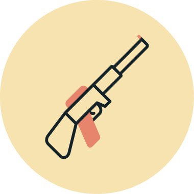 Modern silah simgesinin vektör illüstrasyonu
