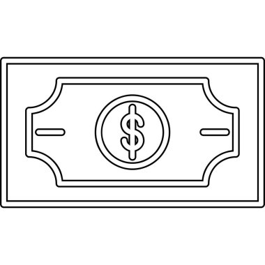 Doları bill simgesi, basit tarzı