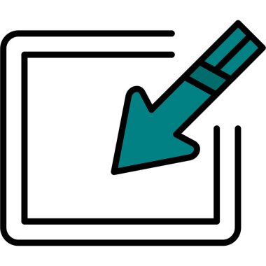 ok vektörü renk simgesi