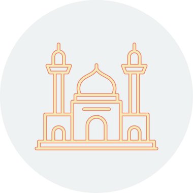 Cami simgesi vektör illüstrasyonu