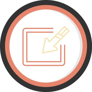 Kalem. Web simgesi basit illüstrasyon