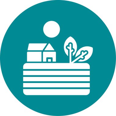 Bir ev simgesinin vektör illüstrasyonu