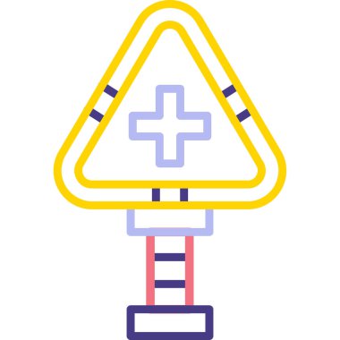 Yol simgesi, vektör illüstrasyonu