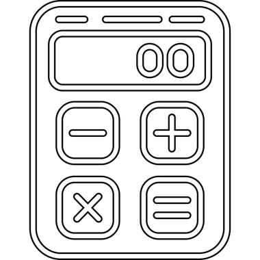 hesaplayıcı hesap makinesi hesap makinesi simgesi dış hat biçiminde