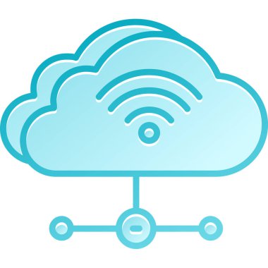 Bulut hesaplama simgesinin vektör illüstrasyonu