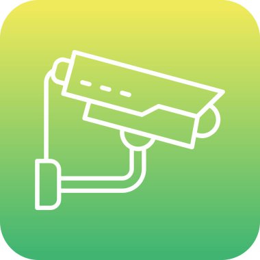 CCTV güvenlik kamerası simgesi ana hatlar biçiminde