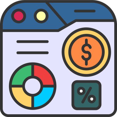 para ve finans vektör simgesi