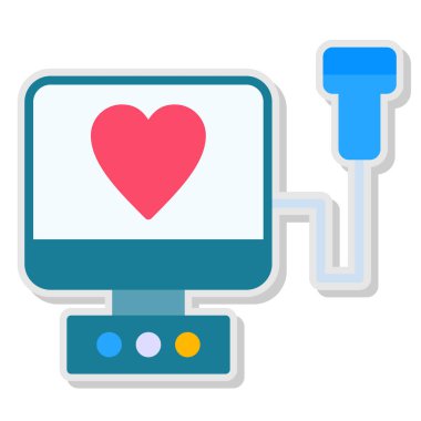 Elektronik aygıt simgesine sahip kalp