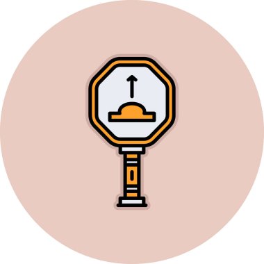 trafik işareti simge vektör çizim