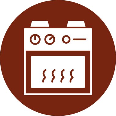 Moda tarzında izole edilmiş mutfak fırını simgesi