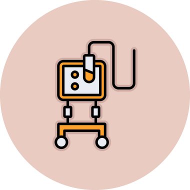 Gaz kazanının ikonu. Web için gaz kazan vektör simgesinin özet çizimi