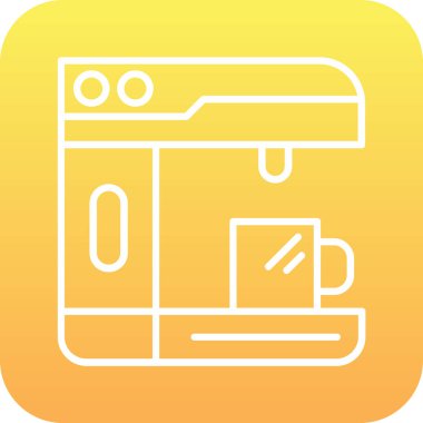 Kahve makinesi simgesi, taslak biçimi