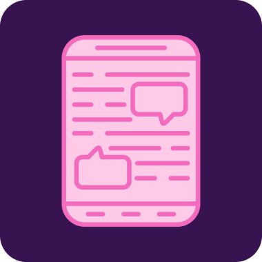 Sohbet simgesi vektör illüstrasyonu