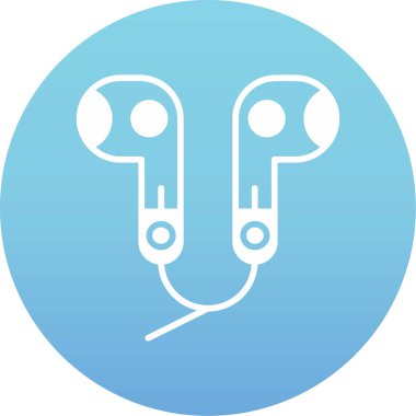 Kulaklık. Web simgesi basit illüstrasyon