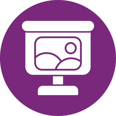 Web simgesini, basit vektör illüstrasyonunu izle