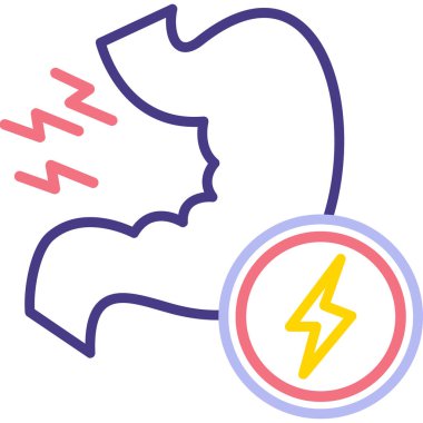 Şimşek simgesi, vektör illüstrasyonu