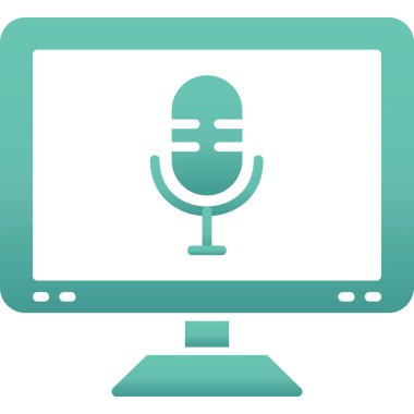 mikrofon simgesi. vektör illüstrasyonu