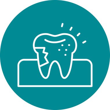 diş simgesi vektör illüstrasyonu