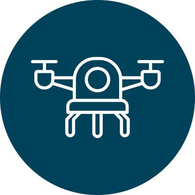 Drone modern simgesi, vektör illüstrasyonu