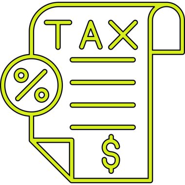 Vergi. Web simgesi basit illüstrasyon