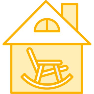 Ev. Web simgesi basit illüstrasyon