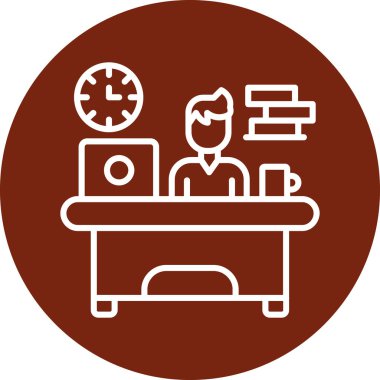 İş adamı simgesinin vektör illüstrasyonu