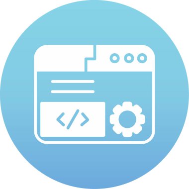 Web geliştirme vektörü simge tasarımı