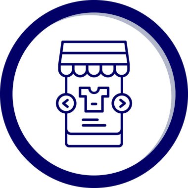 Dükkan. Web simgesi basit illüstrasyon