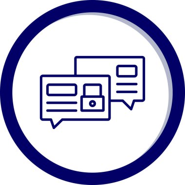 Sohbet simgesinin vektör illüstrasyonu