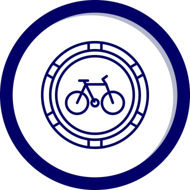 Moda tarzında izole edilmiş bisiklet simgesi