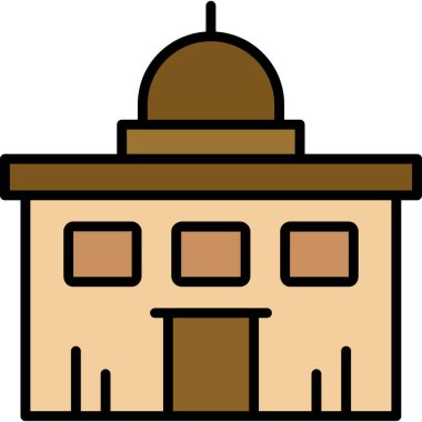 Cami. Web simgesi basit illüstrasyon