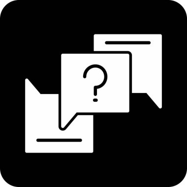 Soru işareti vektör satırı simgesi