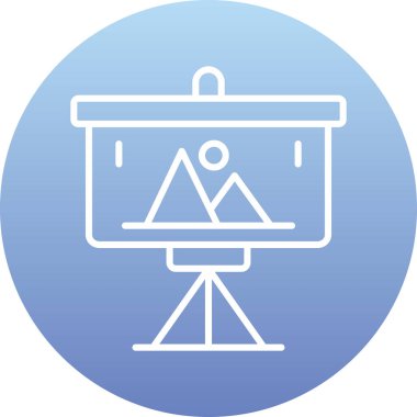 Sunum. Web simgesi basit illüstrasyon