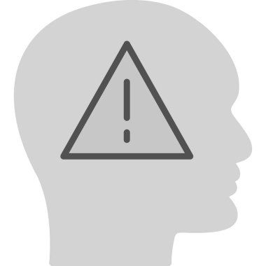 Beyin. Web simgesi basit illüstrasyon